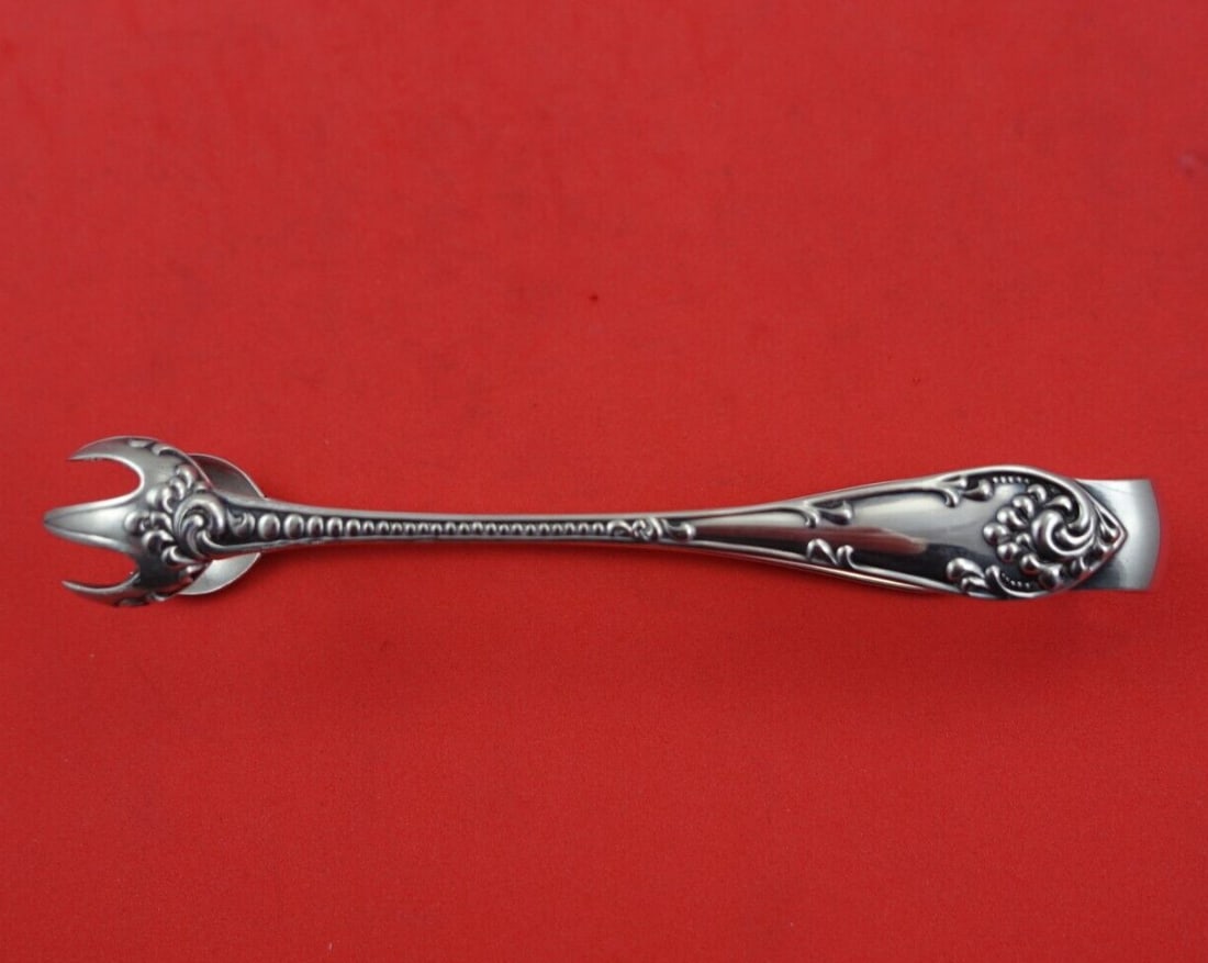 Towle Rustic Sterling Silver Sugar Tong 4 3/4 Inch Serving Piece (1 of 3)