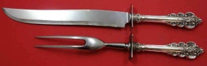 Frank Whiting Botticelli Sterling Silver Roast Carving Set 2-Piece 14 Inch (1 of 2)