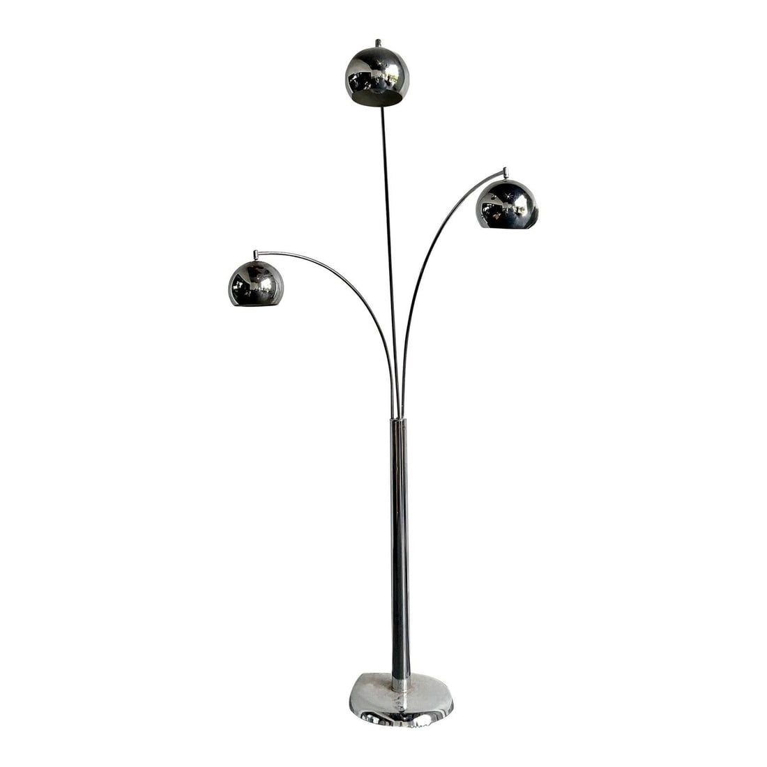Space Age Chrome Floor Lamp with Three Adjustable Eyeball Shades (1 of 6)