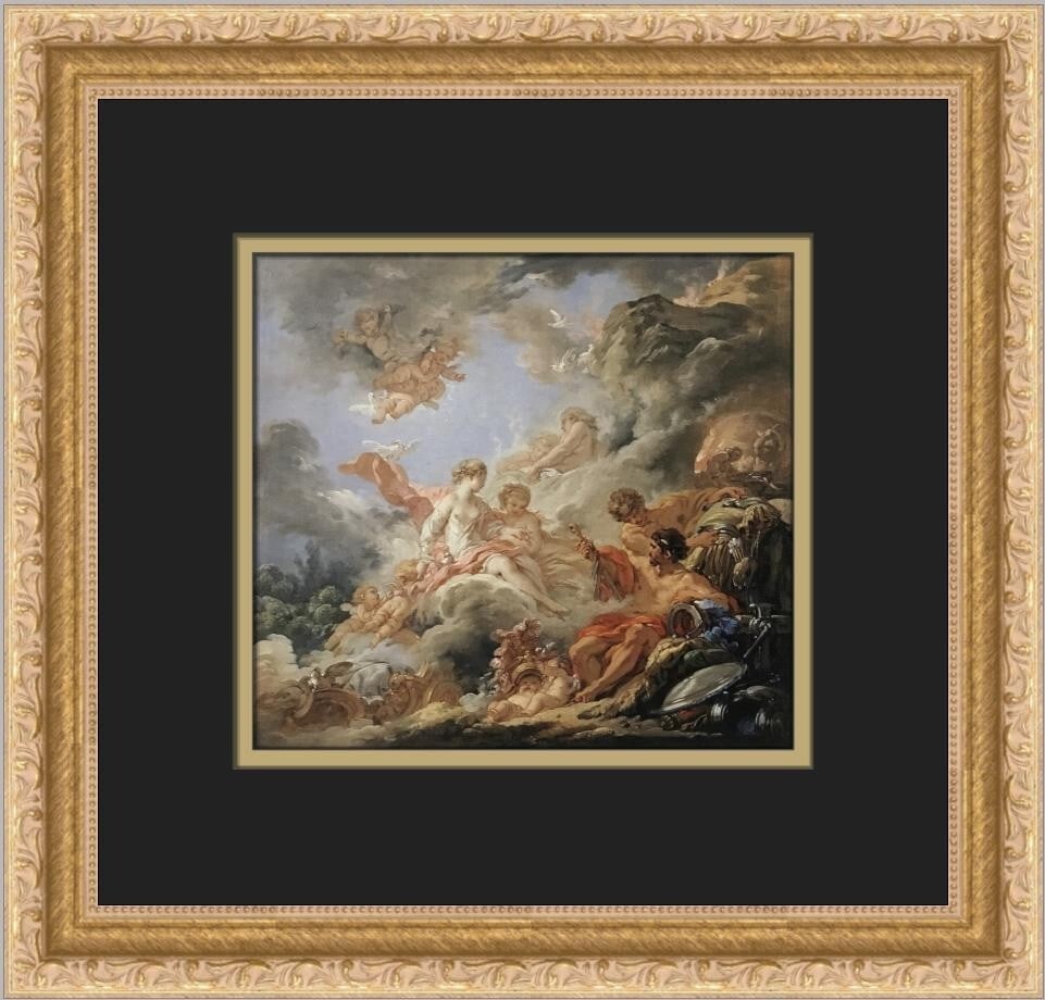 Francois Boucher Vulcan Presenting Arms Custom Framed Print 13x13 (1 of 2)