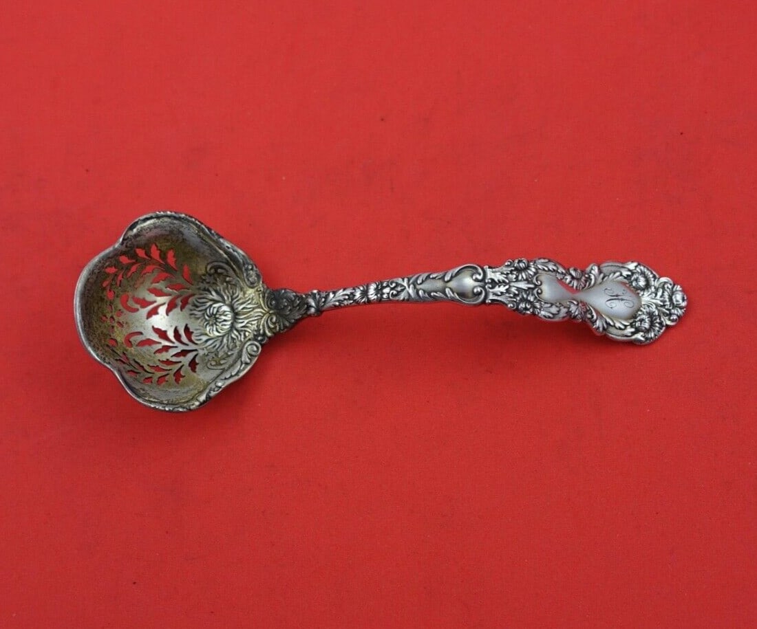 Gorham Imperial Chrysanthemum Sterling Silver Sugar Sifter Ladle 6 inch (1 of 2)