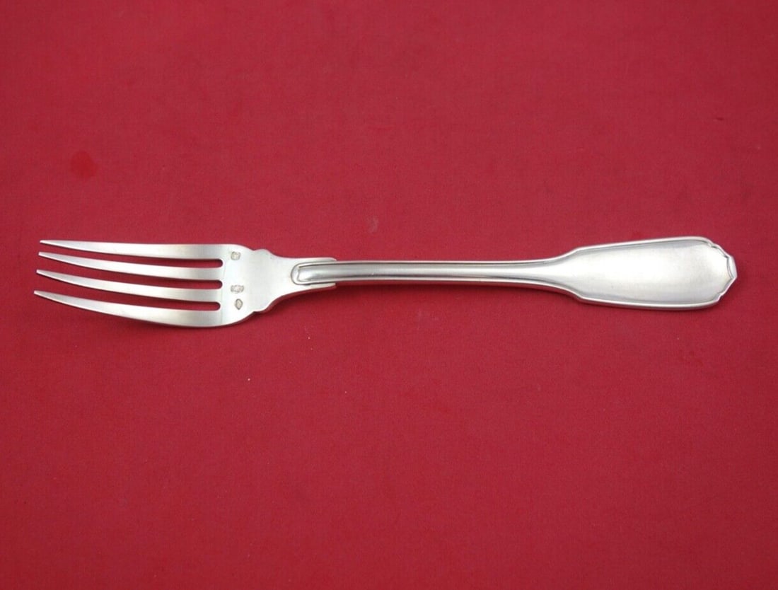 Christofle Germain Sterling Silver Luncheon Fish Fork 7.5": Christofle Germain Sterling Silver Luncheon Fish Fork 7.5" This exquisite luncheon fork from the Germain pattern by Christofle is crafted from high-quality sterling silver. Measuring 7 1/2 inches, it