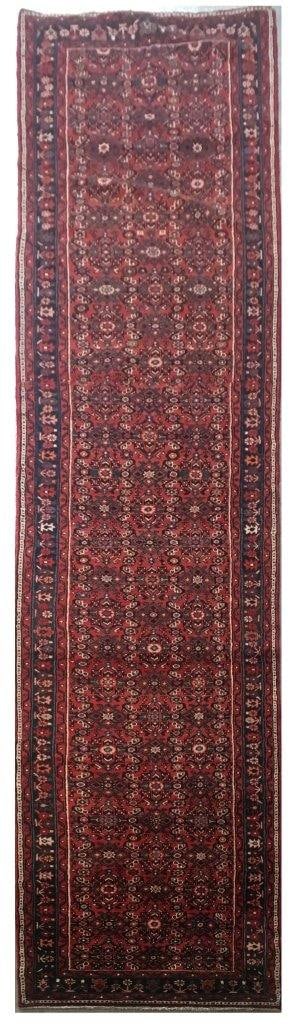 Handcrafted 15' Red Persian Hamadan Runner Rug 2'10 x 15' (1 of 6)