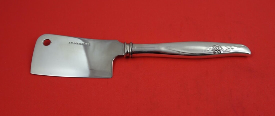 Gorham Sea Rose Sterling Silver Cheese Cleaver 7 3/4" Custom Made Knife (1 of 2)