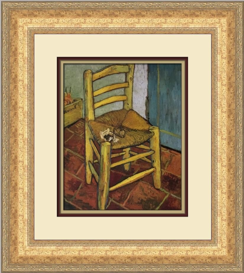 Vincent Van Gogh Van Gogh's Chair with Pipe Custom Framed Art Print (1 of 2)