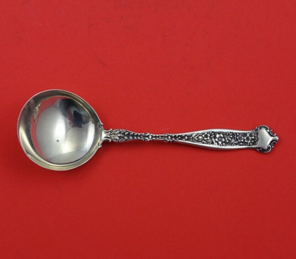 Whiting Dresden Sterling Silver Bouillon Soup Spoon 5 Inch (1 of 3)