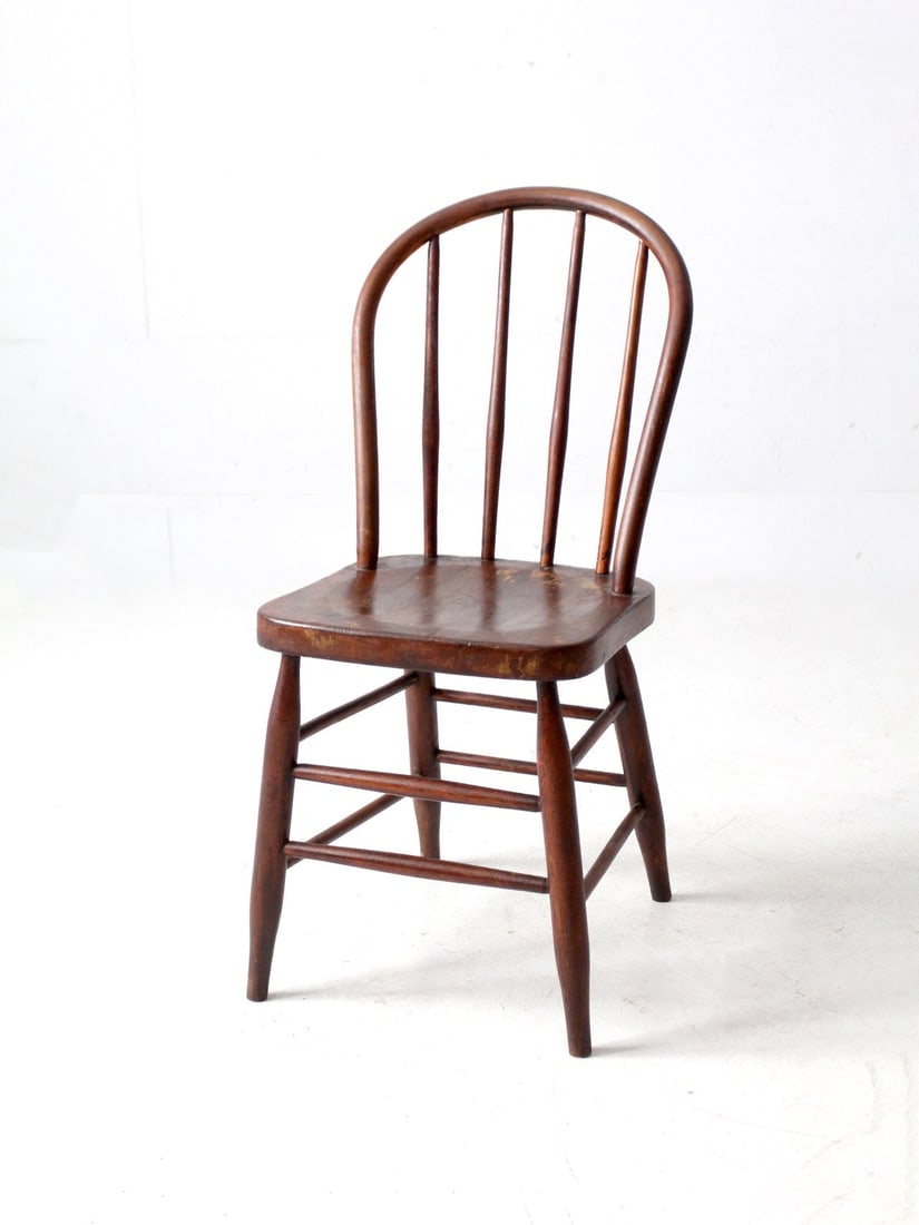 Antique Bow Back Windsor Chair Classic Farmhouse Design (1 of 10)