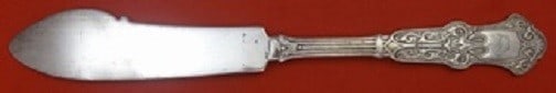 Whiting Alhambra Sterling Silver Fish Knife 7 1/4 Inch Flat Handle: Whiting Alhambra Sterling Silver Fish Knife 7 1/4 Inch Flat Handle This exquisite Alhambra fish knife features a flat handle crafted from sterling silver, measuring 7 1/4 inches in length. Created by