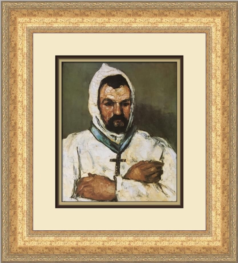 Paul Cezanne Portrait of a Dominican Monk Custom Framed Print 19 x 17: Paul Cezanne Portrait of a Dominican Monk Custom Framed Print 19 x 17 This exquisite custom framed print features Paul Cezanne's remarkable work, "Portrait of a Dominican Monk." Measuring 19 in. by 17