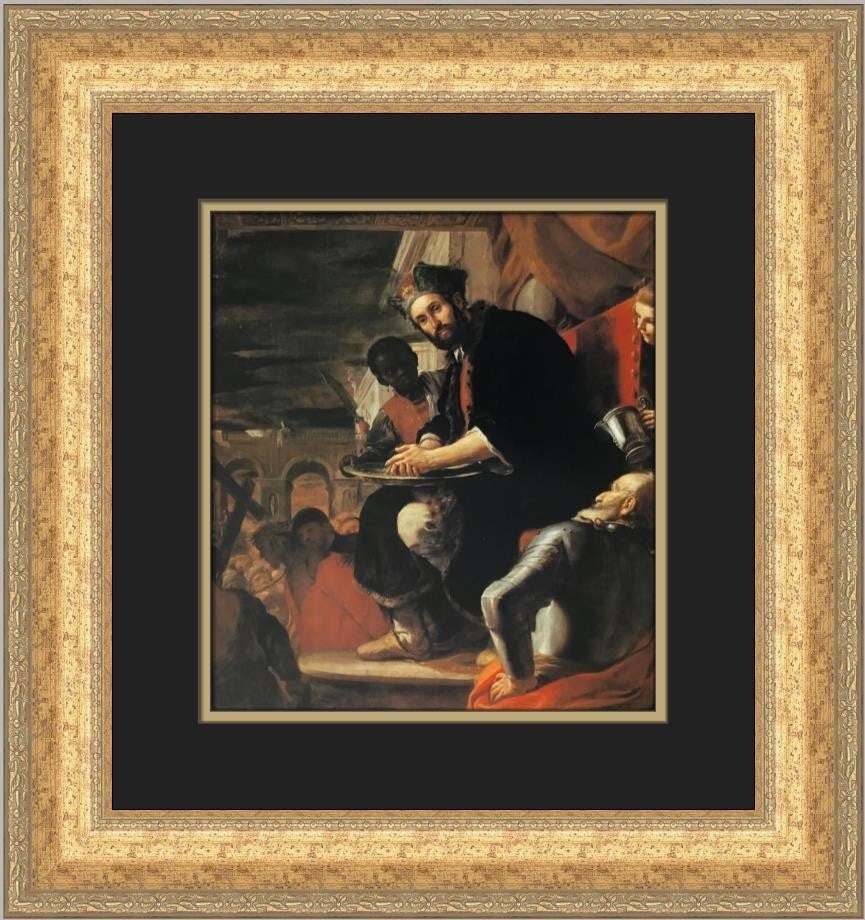 Mattia Preti Pilate Washing His Hands Custom Framed Art Print: Mattia Preti Pilate Washing His Hands Custom Framed Art Print This stunning custom framed print titled 'Pilate Washing His Hands' by renowned artist Mattia Preti captures the essence of Expressionism,