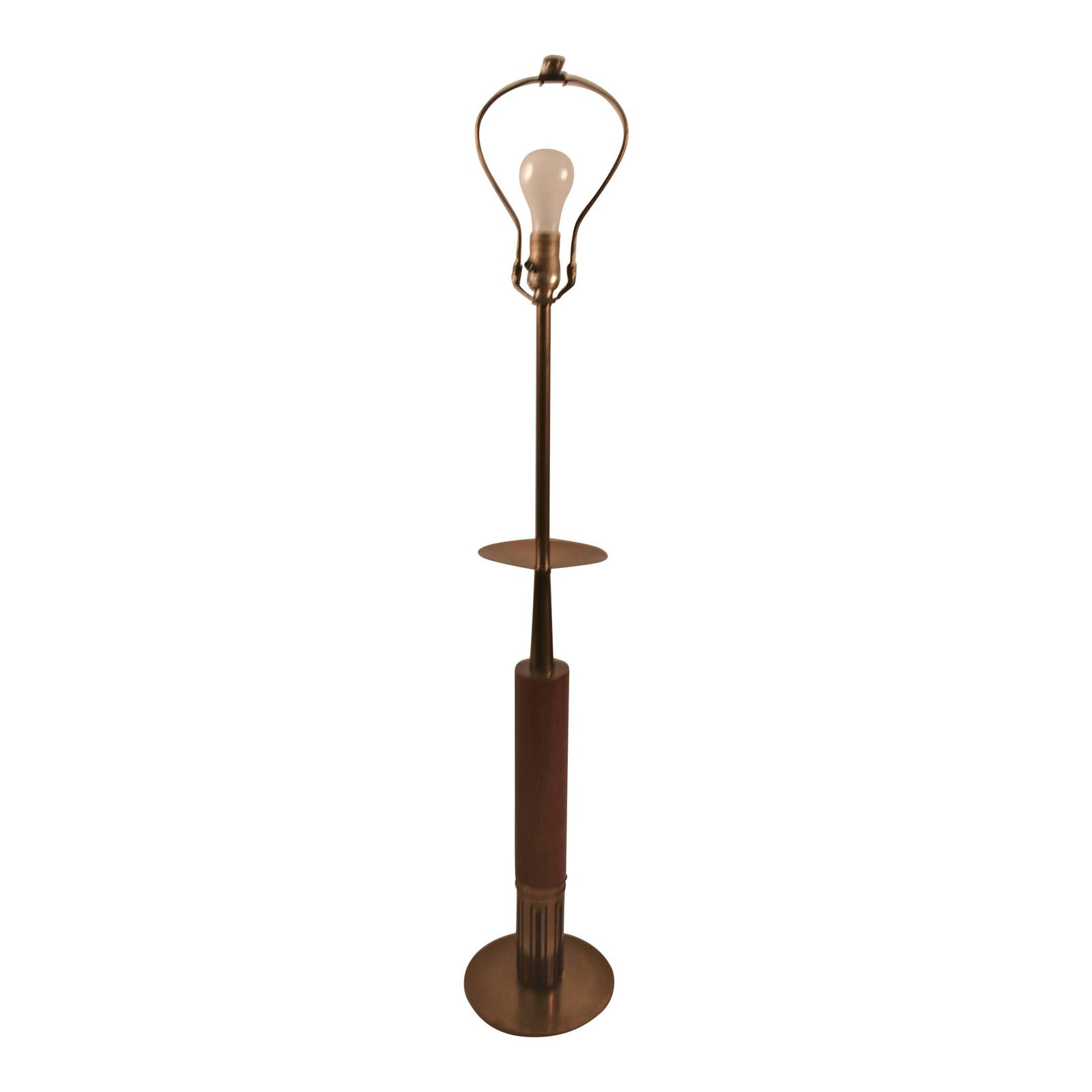 Mid-Century Walnut Brass Lamp Inspired by Parzinger 43 inches (1 of 8)