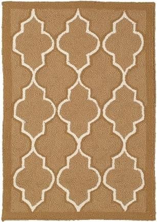 Michaelian Home Moroccan Tan Outdoor Rug 3x5 Durable Polypropylene: Michaelian Home Moroccan Tan Outdoor Rug 3x5 Durable Polypropylene Enhance your outdoor space with this elegant outdoor rug, perfect for patios. Featuring a beautiful Moroccan style, this rug is craft