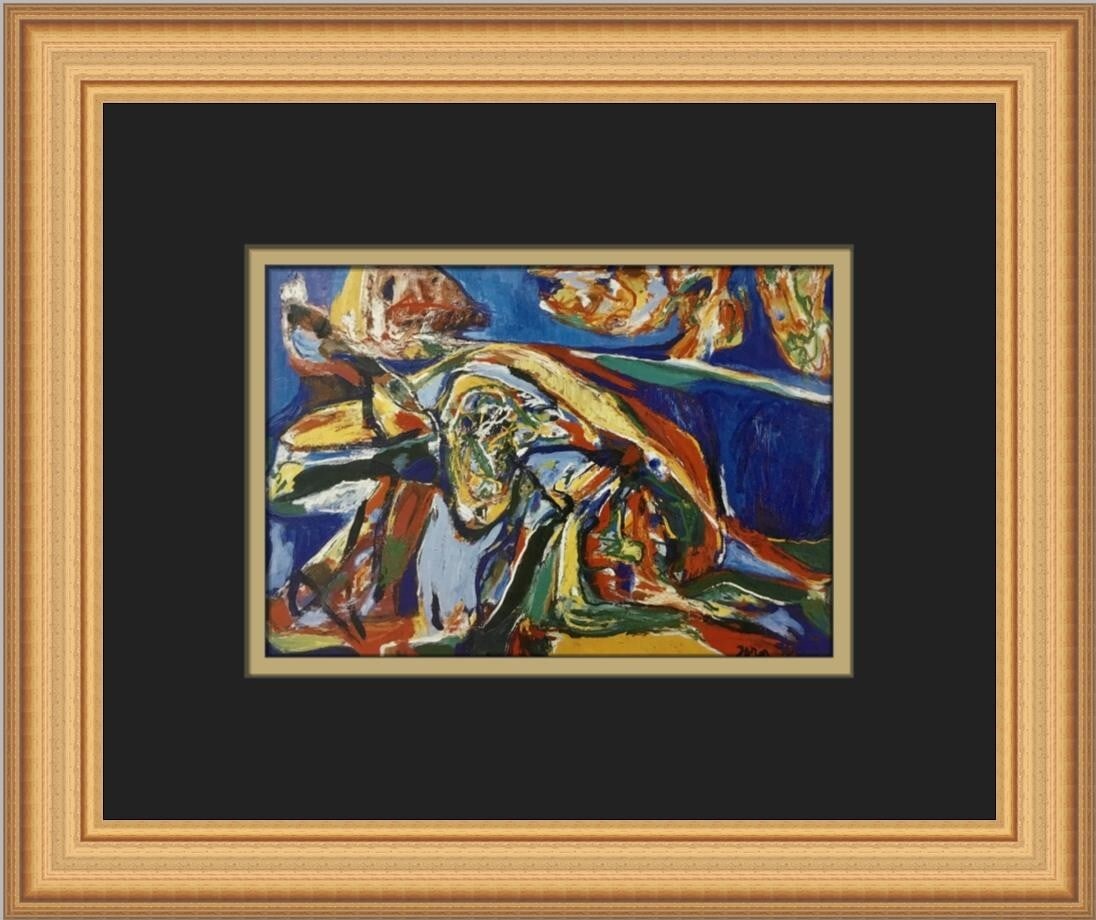 Asger Jorn Kyotosmorama Custom Framed Print 11 x 13 Abstract Art (1 of 2)