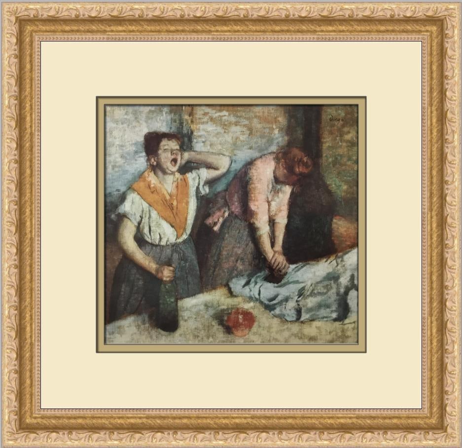 Edgar Degas Women Ironing Custom Framed Offset Lithograph Print (1 of 2)