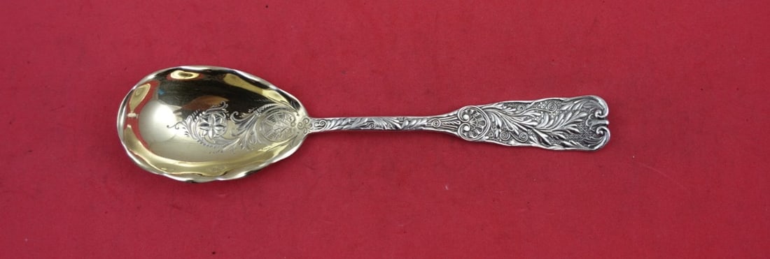 Gorham Saint Cloud Sterling Silver Sugar Spoon Brite-Cut 6 1/4" Monogrammed (1 of 2)