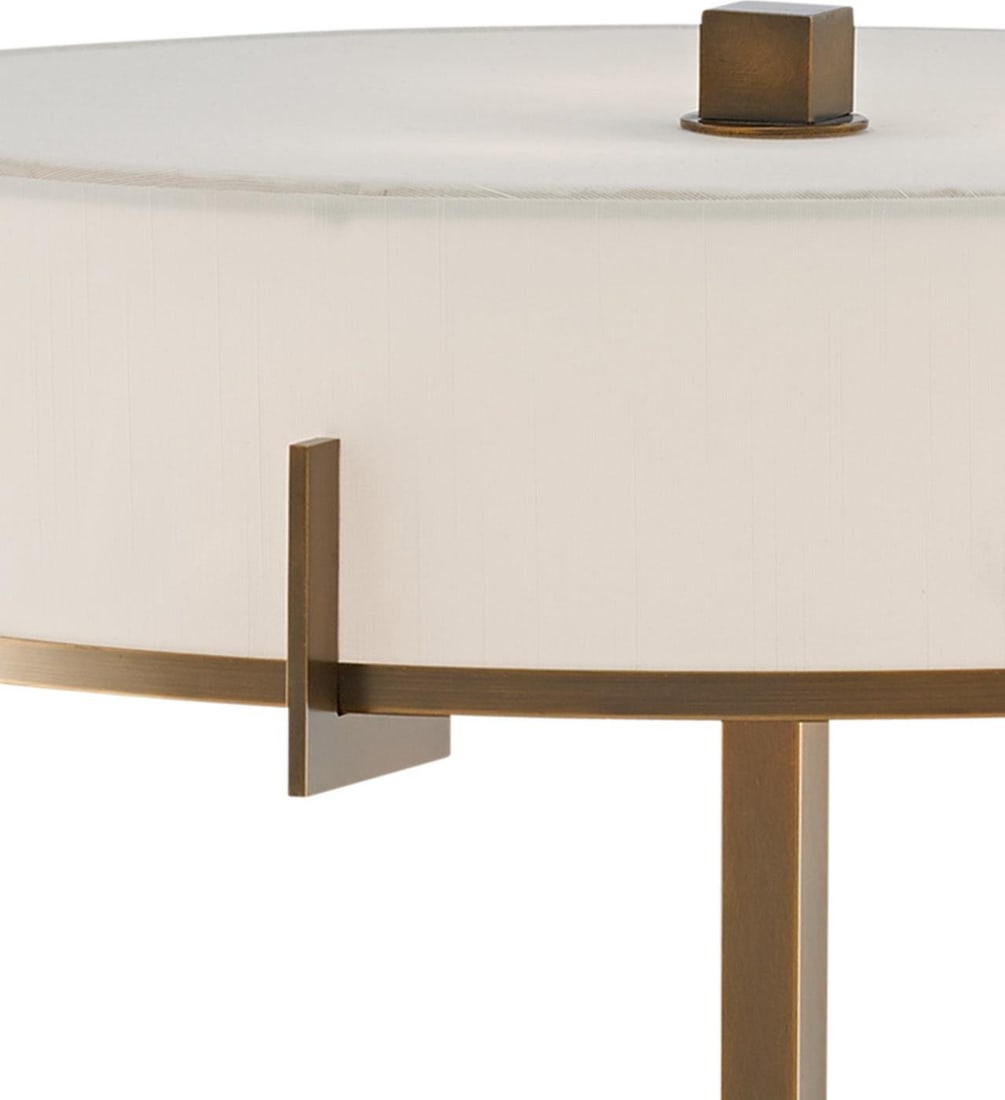 Currey Jacobi Brass Marble Table Lamp with Shade (1 of 5)