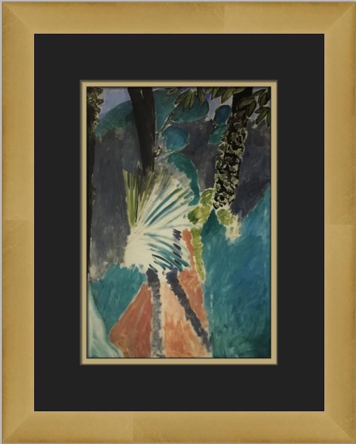 Henri Matisse The Palm Custom Framed Lithograph Print 1991: Henri Matisse The Palm Custom Framed Lithograph Print 1991 This stunning custom framed print titled "The Palm" by renowned artist Henri Matisse showcases the beauty of Impressionism. Created in 1991,