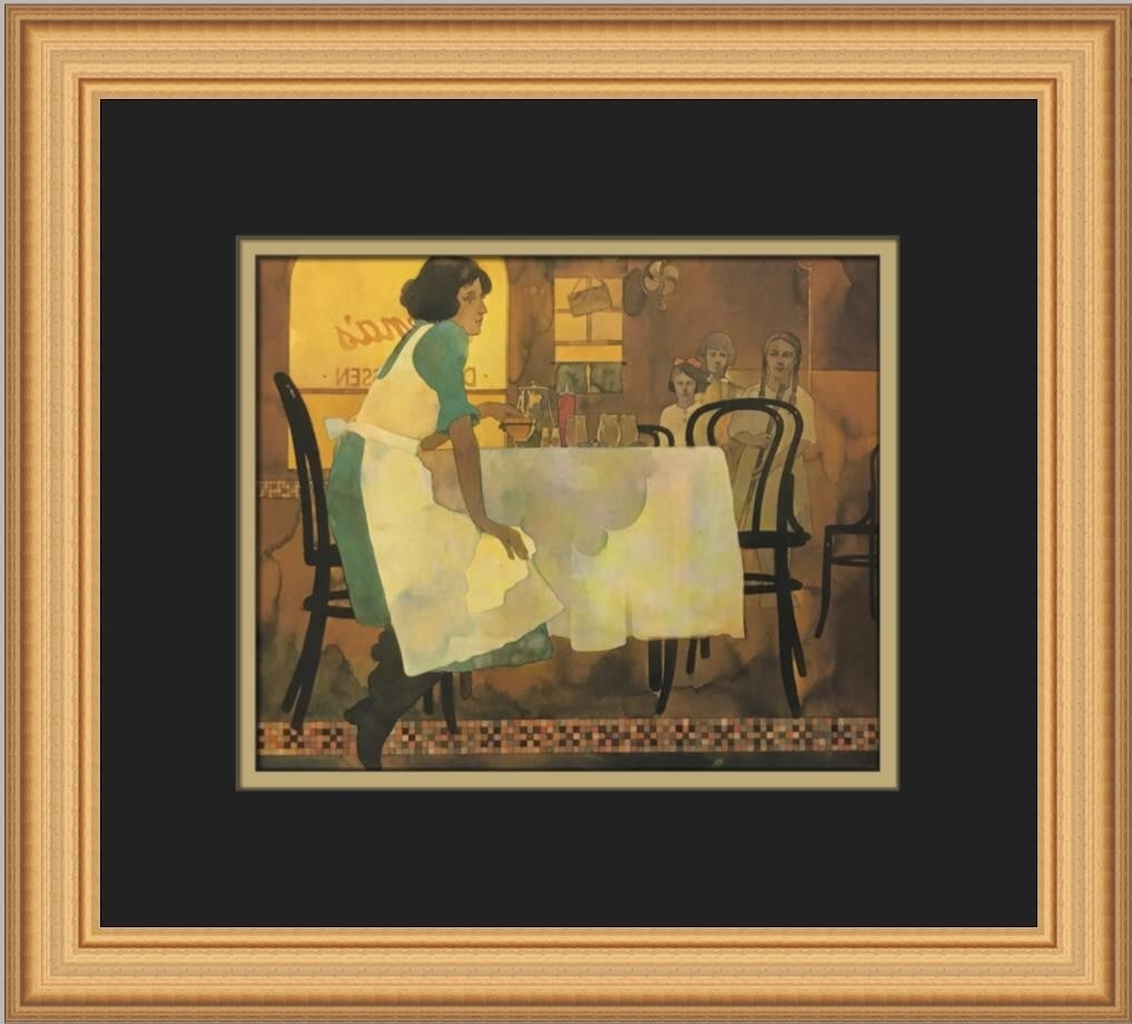 Bart Forbes Taking Care of Elena Custom Framed Print 1987 (1 of 2)