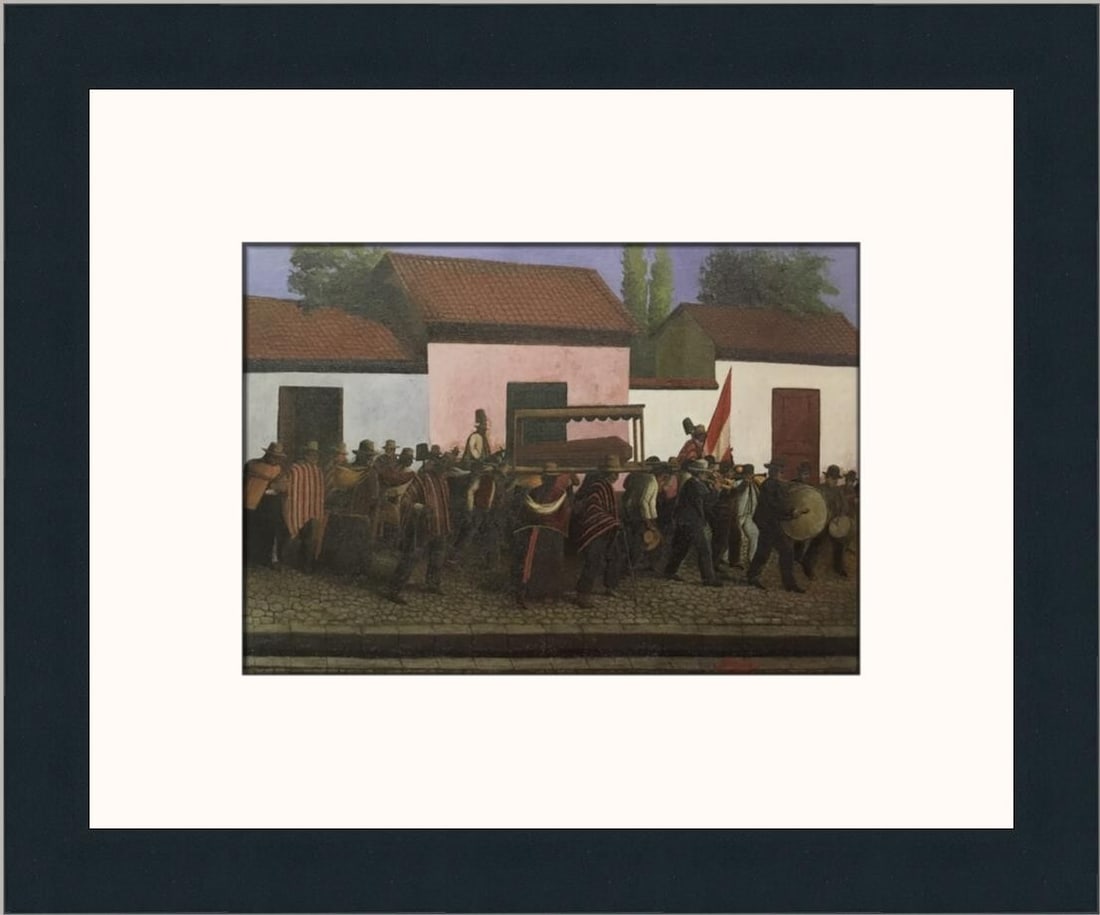 Mario Urteaga Burial of an Illustrious Man Custom Framed Print 11 x 14: Mario Urteaga Burial of an Illustrious Man Custom Framed Print 11 x 14 Discover the beauty of Mario Urteaga's "Burial of an Illustrious Man" in this custom framed print. Created in 1988, this piece sh