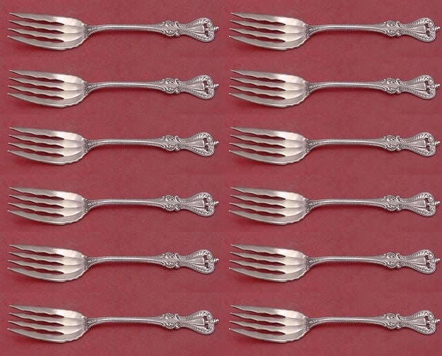 Towle Old Colonial Sterling Silver Salad Fork Set 12 Pieces 6.25 Inches: Towle Old Colonial Sterling Silver Salad Fork Set 12 Pieces 6.25 Inches This exquisite 12-piece salad fork set from Towle features the elegant Old Colonial pattern, a classic design that reflects the