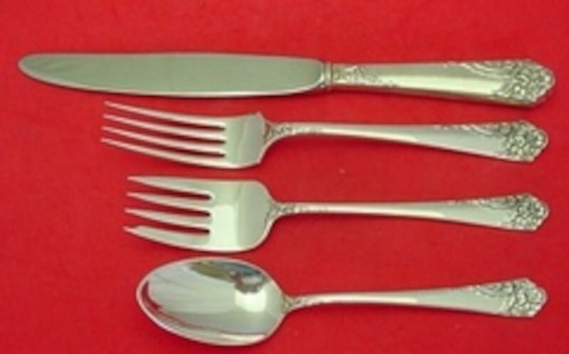 Amston Ecstasy Sterling Silver 4pc Place Setting Flatware: Amston Ecstasy Sterling Silver 4pc Place Setting Flatware Enhance your dining experience with this exquisite 4-piece place setting of the Ecstasy pattern by Amston. Crafted from high-quality sterling