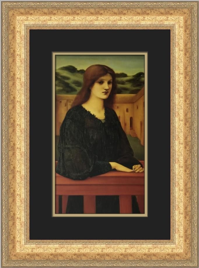 Edward Burne-Jones Vespertina Quies Custom Framed Print 21x16 Aestheticism: Edward Burne-Jones Vespertina Quies Custom Framed Print 21x16 Aestheticism This exquisite custom framed print titled "Vespertina Quies" by Edward Burne-Jones captures the essence of Aestheticism, show