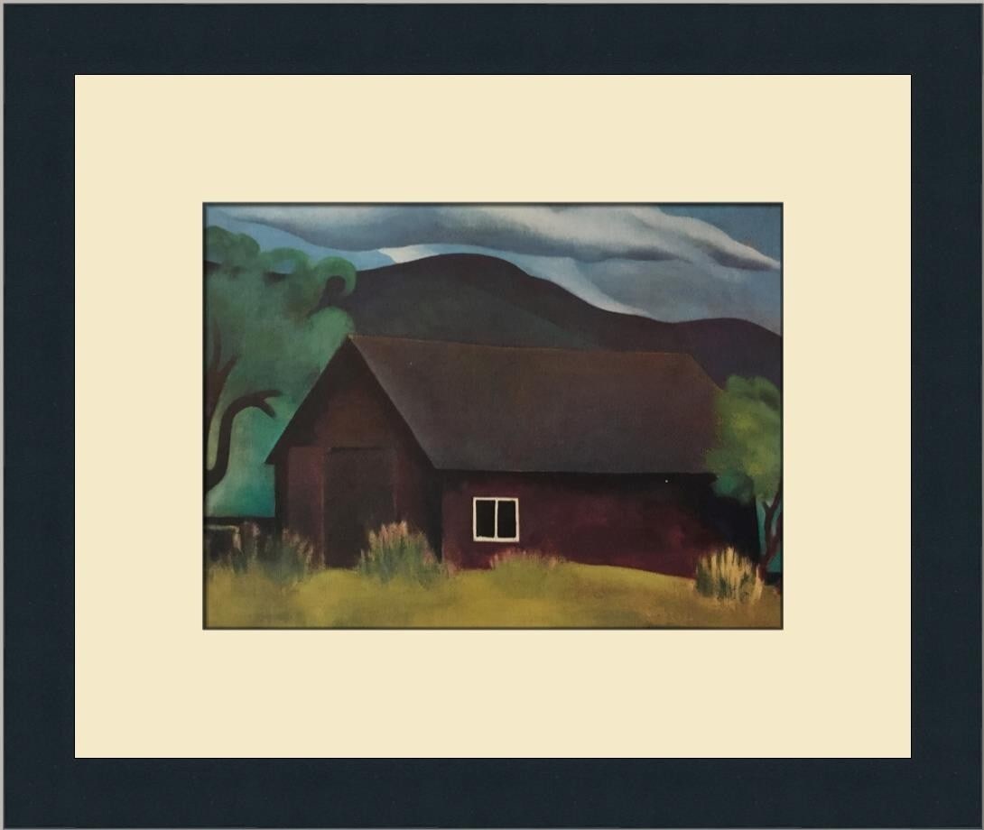 Georgia O'Keeffe The Shanty Custom Framed Art Print 12 x 15: Georgia O'Keeffe The Shanty Custom Framed Art Print 12 x 15 This stunning custom framed print features the work of renowned artist Georgia O'Keeffe, titled "The Shanty." Measuring 12 inches by 15 inch