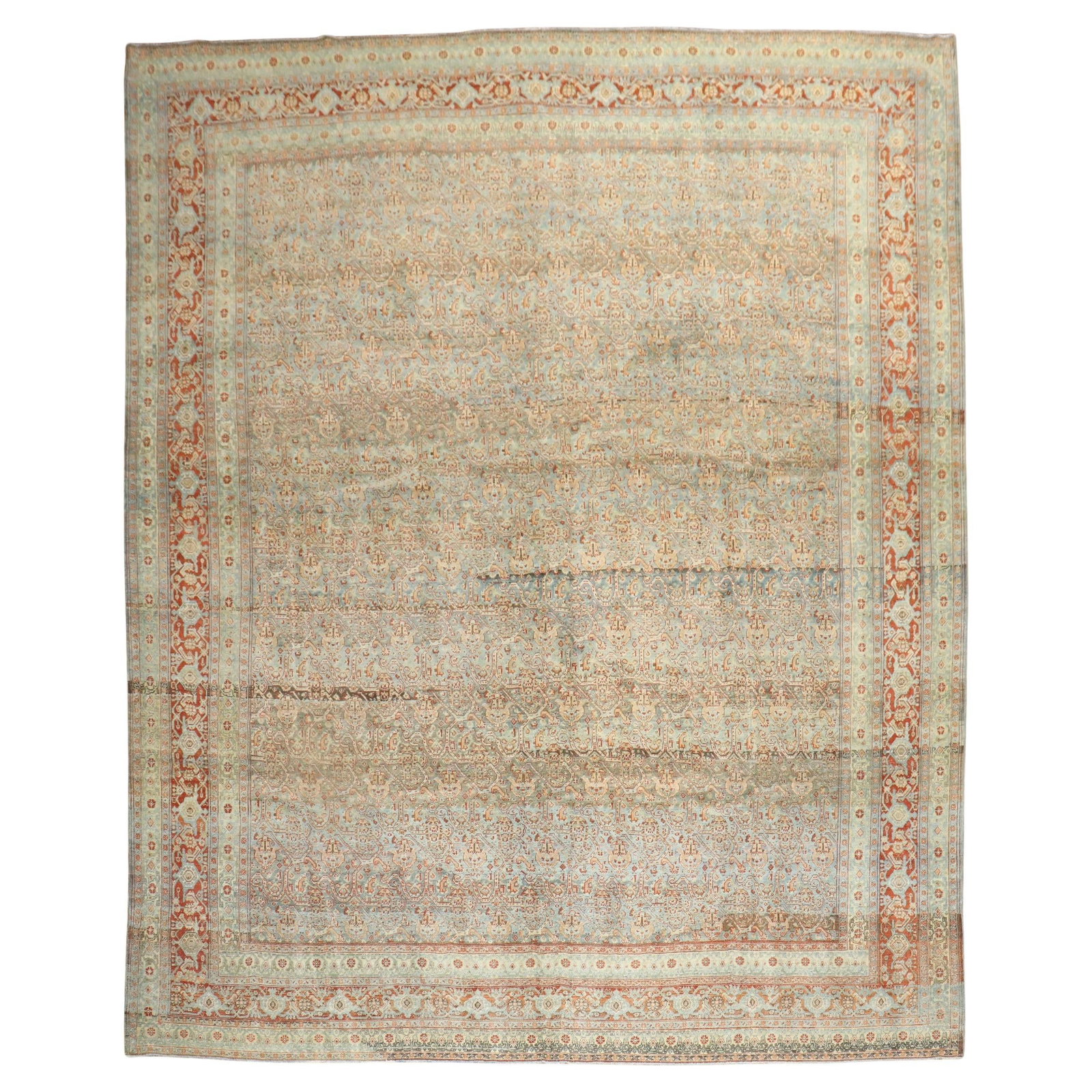Zabihi Antique Persian Senneh Room Rug 9' x 11'3 Wool Hand-Woven: Zabihi Antique Persian Senneh Room Rug 9' x 11'3 Wool Hand-Woven Introducing the Zabihi Collection Antique Persian Senneh Room Rug, a stunning piece that embodies the rich tradition of Persian craftsm