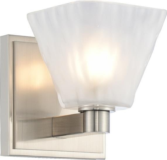 Kalco Contemporary 1-Light Bath Fixture Glazed Nickel Finish: Kalco Contemporary 1-Light Bath Fixture Glazed Nickel Finish Introducing the Glazed Nickel Weston Bath Fixture, a stylish and contemporary lighting solution perfect for your bathroom. This fixture is