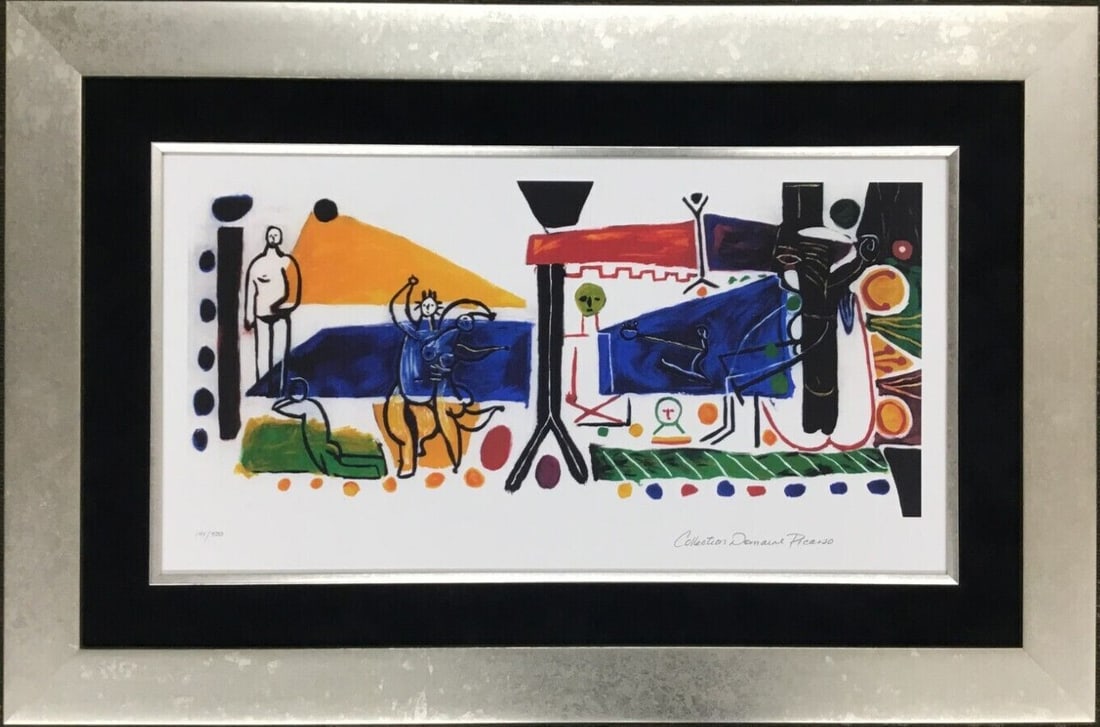 Pablo Picasso The Family Limited Edition Giclee Print Signed Custom Framed: Pablo Picasso The Family Limited Edition Giclee Print Signed Custom Framed This stunning limited edition giclee print titled 'The Family' by Pablo Picasso showcases the artist's iconic abstract style.