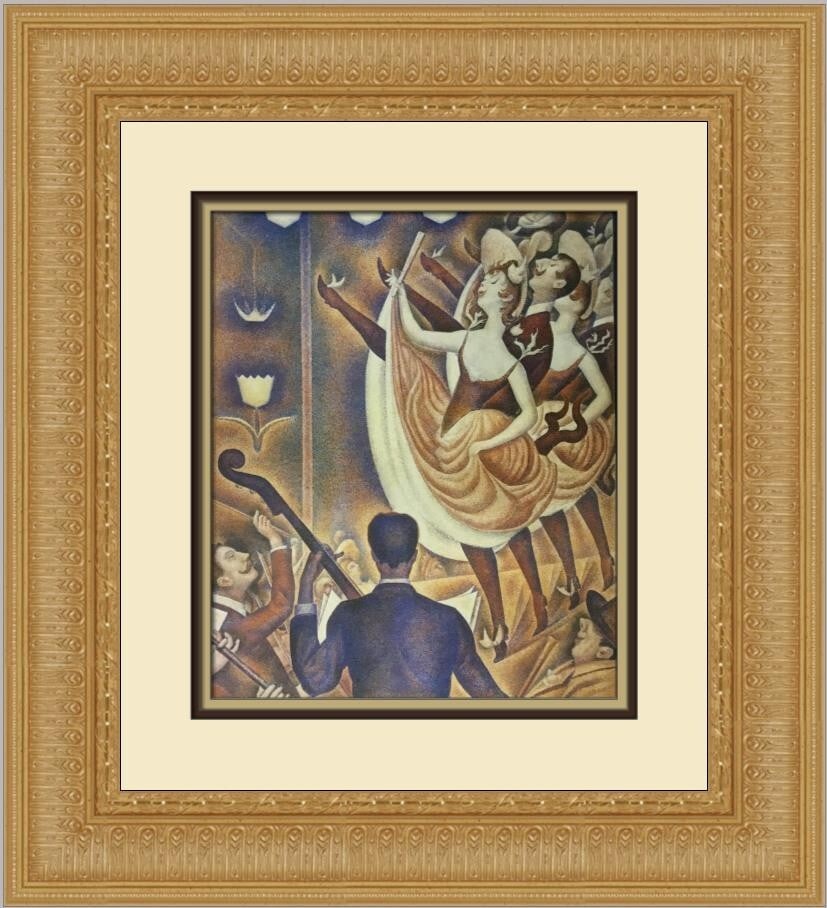 Georges Seurat Le Chahut Custom Framed Impressionist Print 20 x 18: Georges Seurat Le Chahut Custom Framed Impressionist Print 20 x 18 This exquisite custom framed print of 'Le Chahut' by Georges Seurat captures the essence of Impressionism. Measuring 20 in x 18 in, i