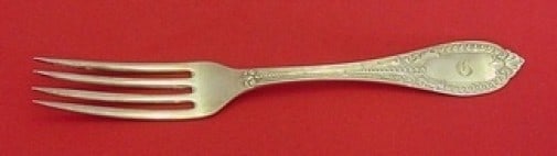 William Gale Italian Sterling Silver Dinner Fork 8 1/8" Monogrammed: William Gale Italian Sterling Silver Dinner Fork 8 1/8" Monogrammed This exquisite dinner fork is a part of the Italian pattern by William Gale, crafted from high-quality sterling silver. Measuring 8