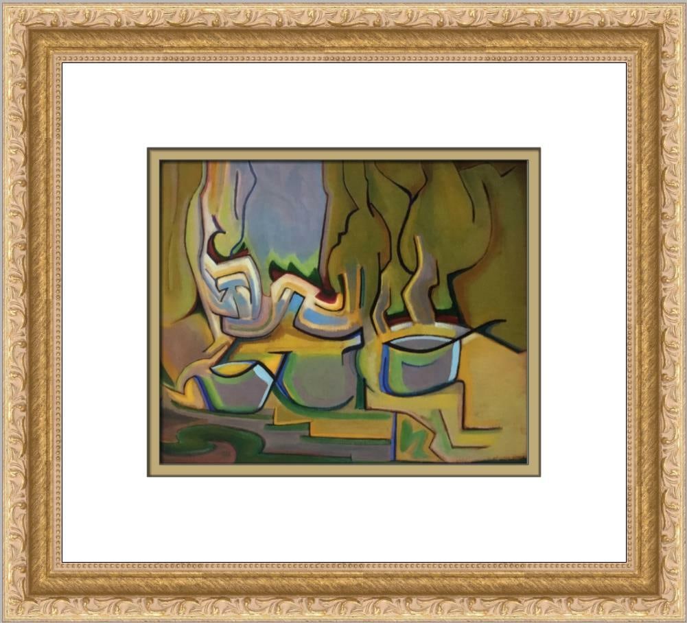 Manierre Dawson Monument by the Sea Custom Framed Art Print: Manierre Dawson Monument by the Sea Custom Framed Art Print This stunning print titled "Monument by the Sea" by Manierre Dawson showcases a captivating landscape in an abstract Americana figurative ar