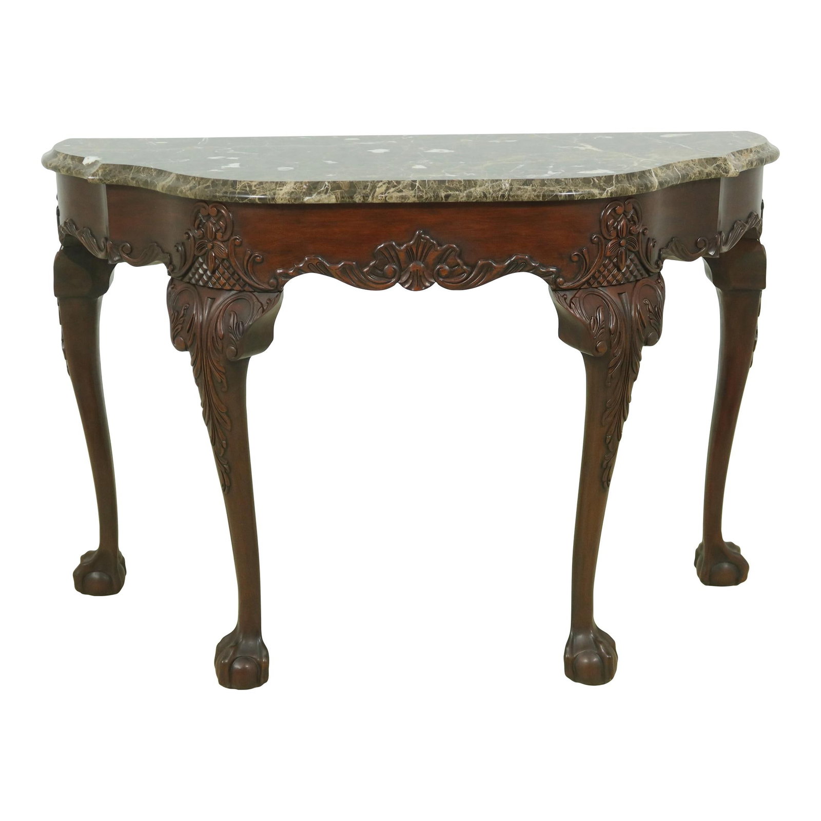 Henkel Harris Model 5752M Chippendale Marble Top Console Table (1 of 10)