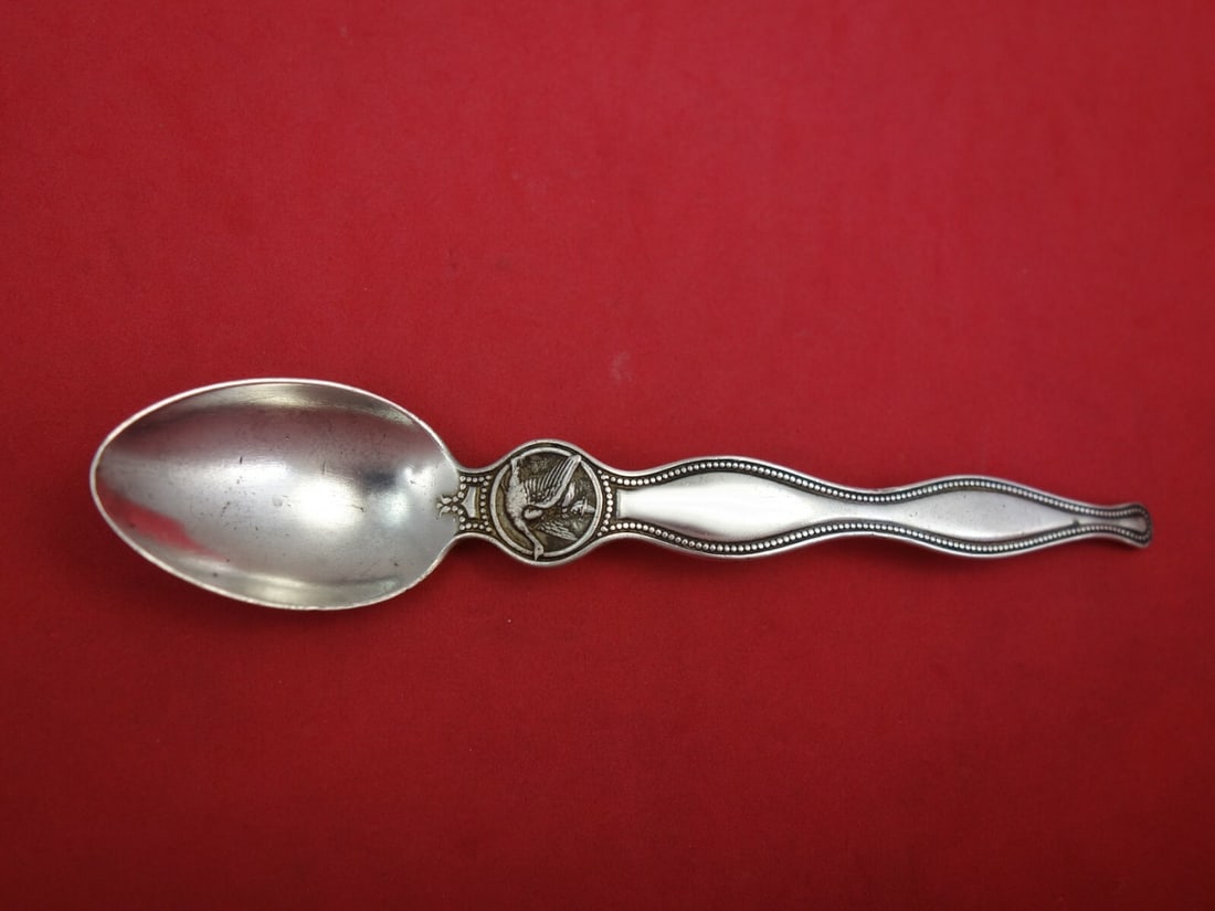 Tiffany & Co Nursery Rhyme Sterling Silver Child's Spoon with Mother Goose: Tiffany & Co Nursery Rhyme Sterling Silver Child's Spoon with Mother Goose This exquisite child's spoon from Tiffany & Co. features the charming Nursery Rhyme pattern, showcasing Mother Goose elegantl