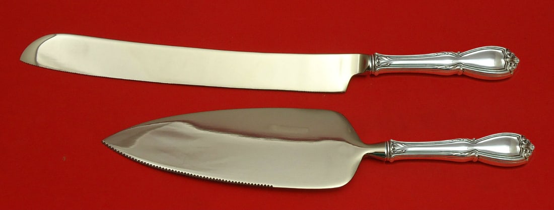 Wellington Durgin Sterling Silver Wedding Cake Set 2pc Custom Monogrammed (1 of 1)