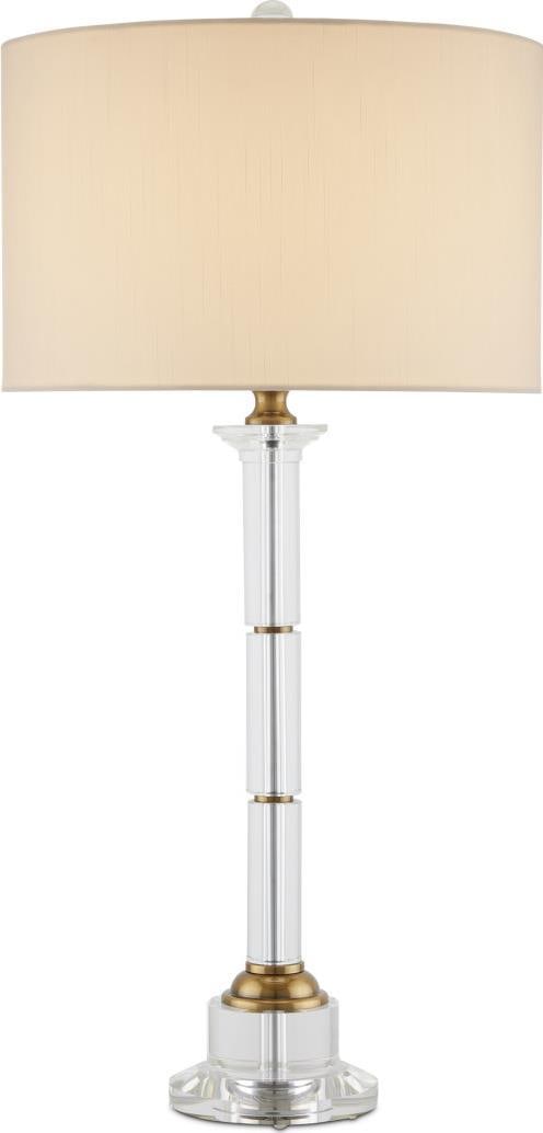 Currey Lothian Neo-Classical Table Lamp Brass 29" (1 of 4)