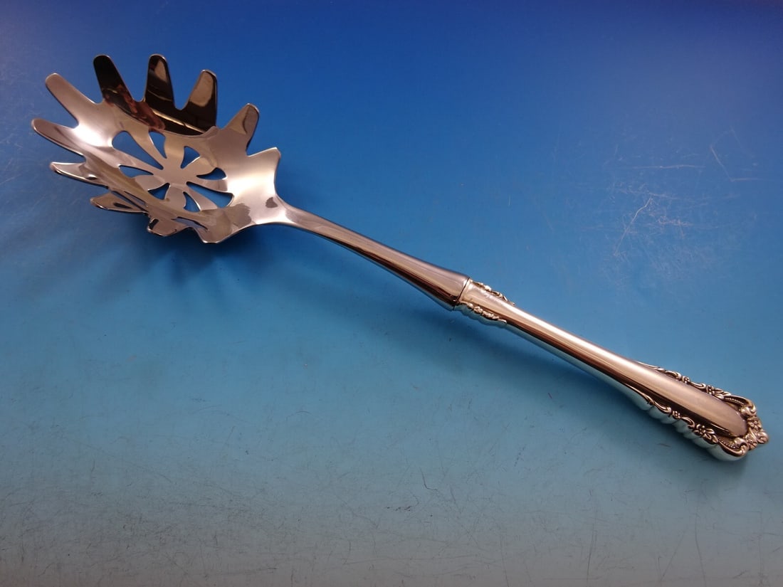 Lunt Carillon Sterling Silver Custom Pasta Server 10.5 Inch Starburst Design (1 of 4)