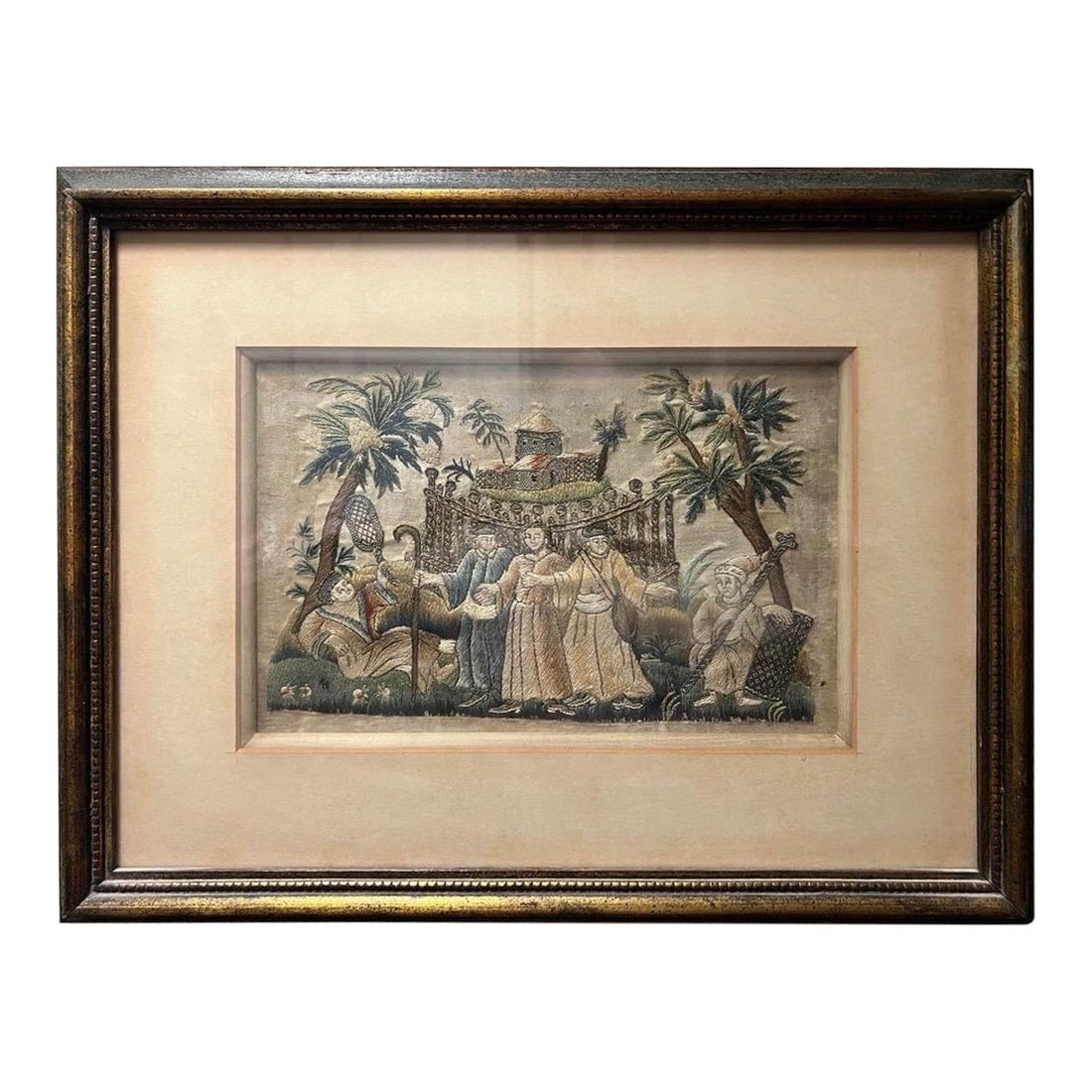 Rare 17th Century Charles II Stumpwork Embroidery Panel Three Wise Men (1 of 9)
