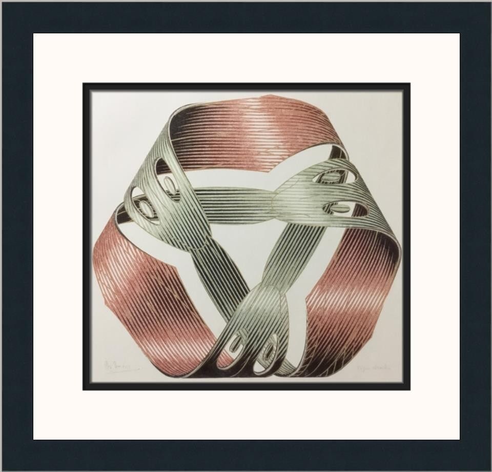 M.C. Escher Moebius Strip I Custom Framed Art Print 17x17 (1 of 2)