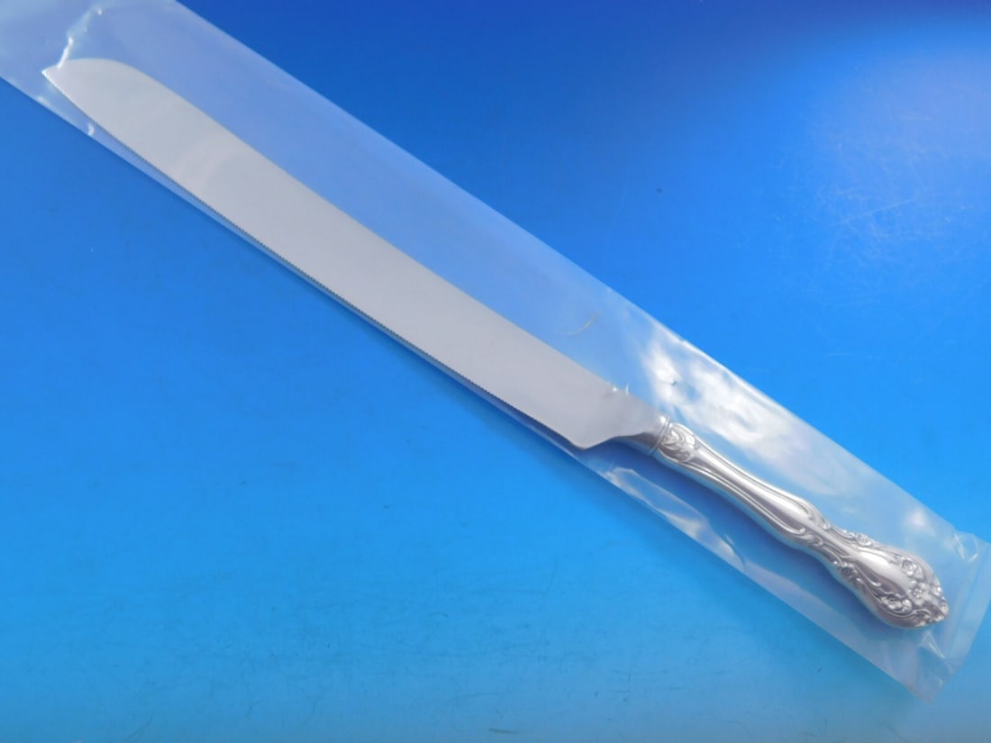 Alvin Chateau Rose Sterling Silver Wedding Cake Knife 12 1/8 Custom Made: Alvin Chateau Rose Sterling Silver Wedding Cake Knife 12 1/8 Custom Made This exquisite wedding cake knife features a custom-made design in the elegant Chateau Rose pattern by Alvin. Crafted from ster