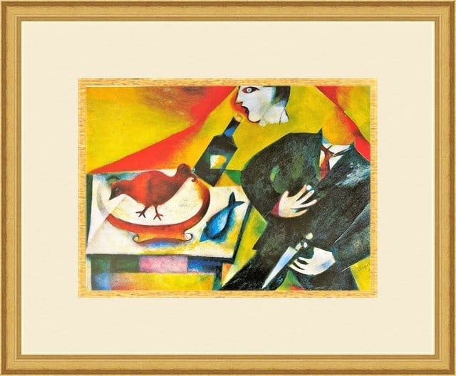 Marc Chagall 'The Drunkard' Custom Framed Surrealist Print (1 of 1)