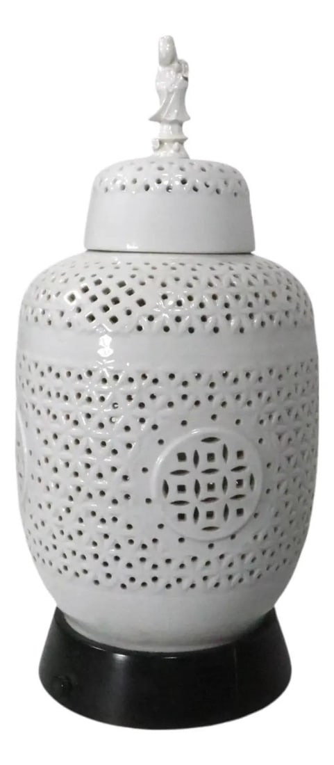 Vintage Chinese Blanc De Chine Ginger Jar Table Lamp (1 of 10)