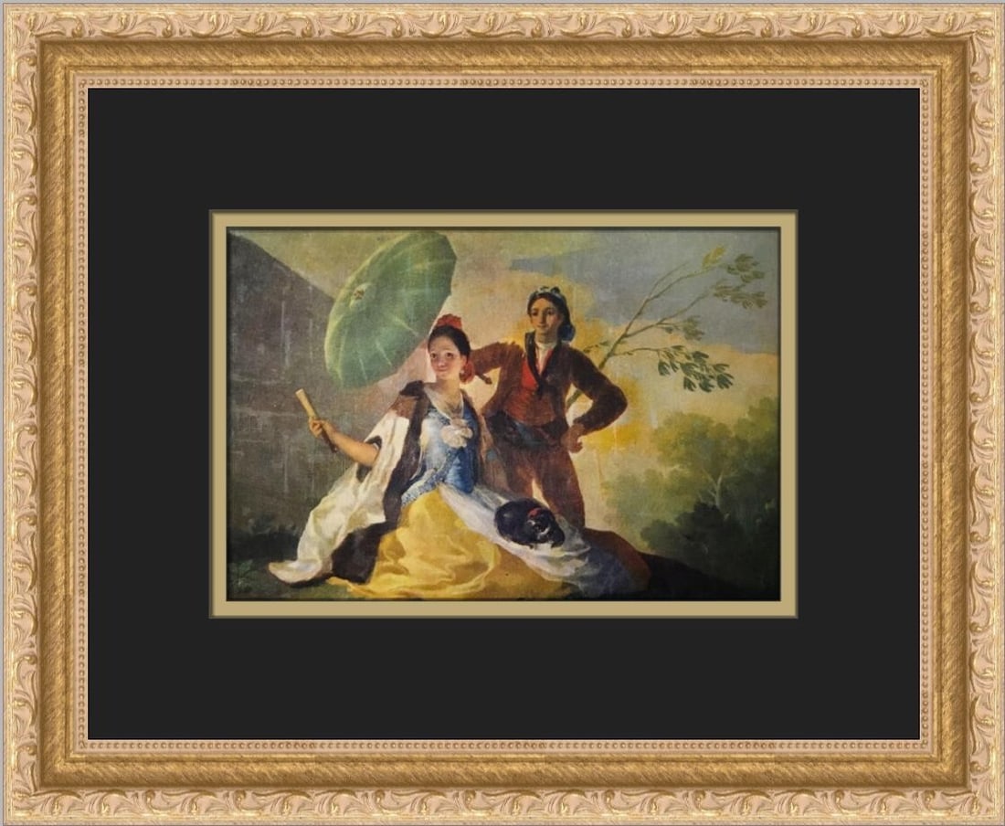 Francisco Goya The Parasol Custom Framed Art Print 14 x 11 (1 of 2)