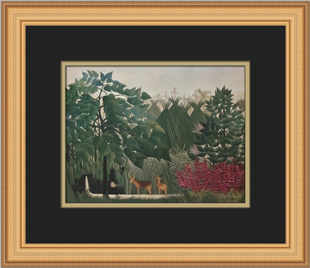 Henri Rousseau The Waterfall Custom Framed Lithograph Print (1 of 2)