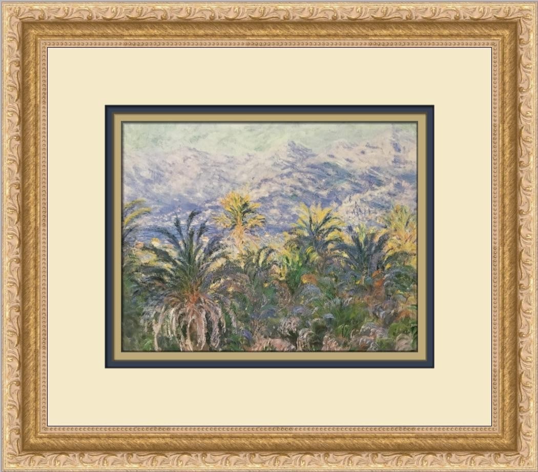 Claude Monet Palm Trees at Bordighera Custom Framed Art Print (1 of 2)