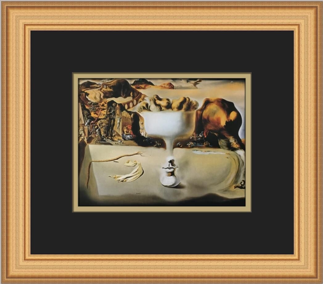 Salvador Dali Apparation of Face and Fruit Dish Framed Print (1 of 2)