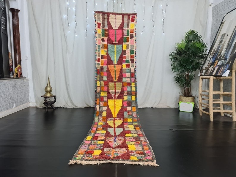 Authentic Handmade Moroccan Berber Runner Rug 2x10ft (1 of 10)