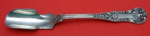 Gorham New Queens Sterling Silver Cheese Scoop 8 1/4 Inch: Gorham New Queens Sterling Silver Cheese Scoop 8 1/4 Inch This exquisite cheese scoop is crafted from high-quality sterling silver and showcases the elegant New Queens pattern by Gorham. Measuring 8 1
