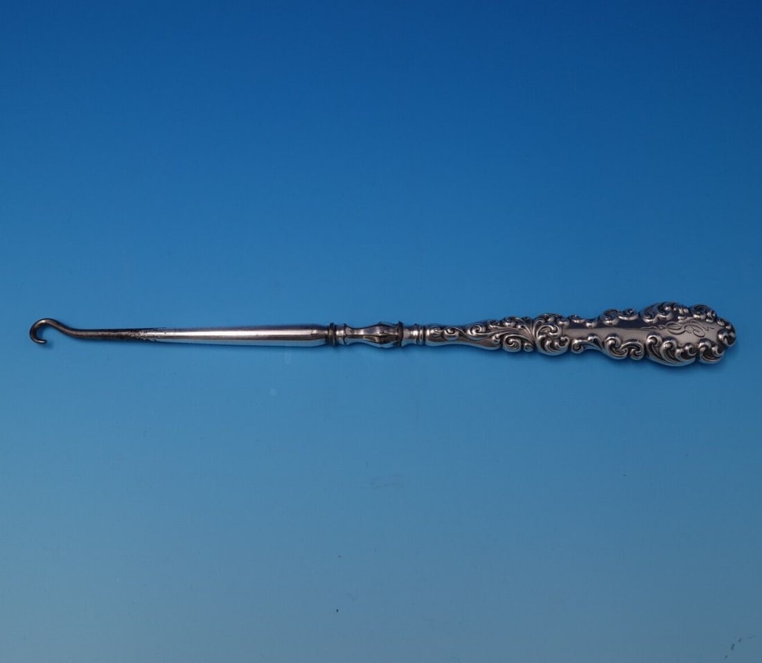 Antique Wallace Waverly Sterling Silver Boot Hook 8 3/4" Circa 1890 (1 of 7)